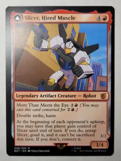 Slicer, Hired Muscle TRANSFORMERS Regular Mythic UB BOT 6 mtg NM/M - Image 1