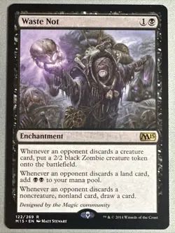 MTG / Waste Not / M15 / #122 / Regular / Rare / NM - Image 1