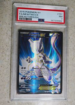 Mewtwo EX 157/162 Full Art Holo 2015 Pokemon XY Breakthrough PSA 7 - Image 1