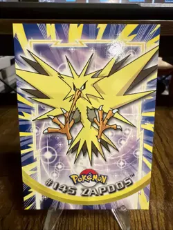 #145 Zapdos Topps LP+ Blue Logo Pokemon TV Animation Edition - Image 1