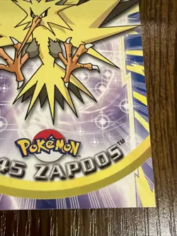 #145 Zapdos Topps LP+ Blue Logo Pokemon TV Animation Edition - Image 3