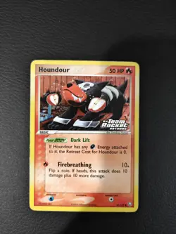 Pokemon Houndour 60/109 EX Team Rocket Returns Reverse Holo English 2004 50HP - Image 2