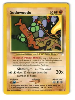 Sudowoodo 26/64 Unlimited Rare Neo Revelation Pokemon MP - Image 1