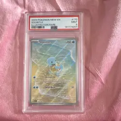 Pokemon TCG 2023 Sv: Scarlet & Violet 151 Squirtle 170/165 IR Holo EN PSA 9 - Image 1