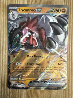 Lycanroc ex 117/193 Sv02: Paldea Evolved Holo Pokemon NM - Image 1