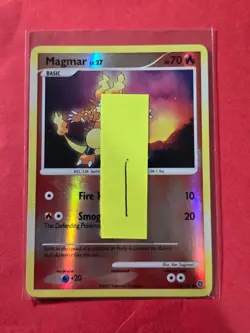2007 Pokemon Diamond and Pearl Secret Wonders Reverse Foil #93 Magmar, C, cd1 - Image 4