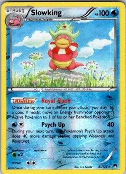 SLOWKING (XY BREAKPOINT) 21/122 R DECK EXCLUSIVES Reverse Holo POKEMON NEAR MINT - Image 1