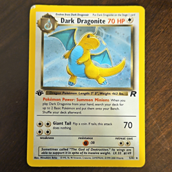 Pokemon TCG Dark Dragonite 5/82 Team Rocket 1st Edition Holo Rare English - Image 1