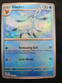 Glaceon MASTER BALL HOLO 025/131 Prismatic Evolutions Pokemon TCG *SEE ALL PICS* - Image 1