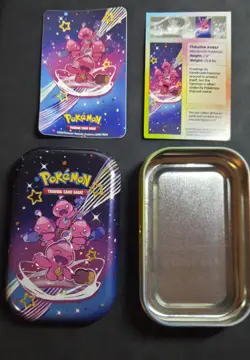Tinkatink Empty Pokemon Mini Tin Paldean Fates Scarlet Violet Unused Sticker Art - Image 1