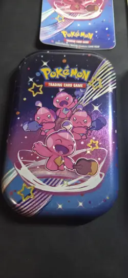 Tinkatink Empty Pokemon Mini Tin Paldean Fates Scarlet Violet Unused Sticker Art - Image 3