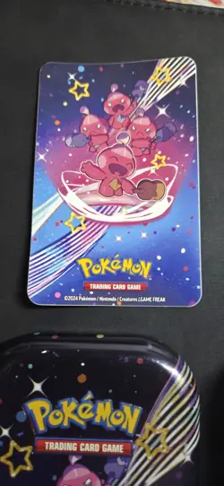 Tinkatink Empty Pokemon Mini Tin Paldean Fates Scarlet Violet Unused Sticker Art - Image 4
