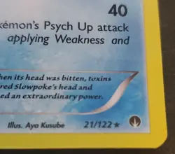POKEMON TCG: XY BREAKPOINT SLOWKING 21/122 RARE HOLO - Image 4