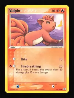 Pokemon Vulpix 72/106 Common Emerald Near Mint - Image 1