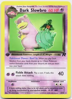 Dark Slowbro 29/82 Rare Team Rocket Pokemon 1st Edition Lightly Played - Image 1
