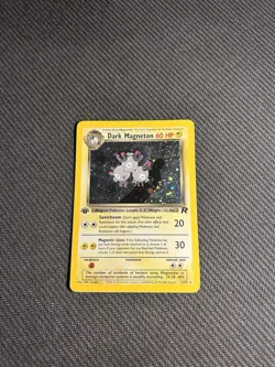 Pokemon TCG Dark Magneton 11/82 1st Edition Team Rocket Holo MP+ - Image 3