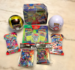 Pokemon Slashing Legends Zacian Tin Lot , 2 PokeBall Tins + Chaos Rising & More! - Image 2