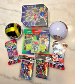 Pokemon Slashing Legends Zacian Tin Lot , 2 PokeBall Tins + Chaos Rising & More! - Image 3