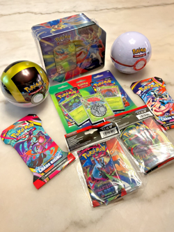 Pokemon Slashing Legends Zacian Tin Lot , 2 PokeBall Tins + Chaos Rising & More! - Image 4