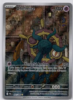 Dhelmise 091/084 Me05: Pitch Black Holo Illustration Rare Pokemon TCG - Image 1