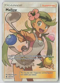 Mallow (Full Art) 145/145 Holo Ultra Rare Guardians Rising Pokemon LP - Image 1