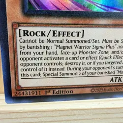 Yu-Gi-Oh TCG Tellusion The Magna Warrior BPRO-EN004 1st Ed Common Rock Effect - Image 2