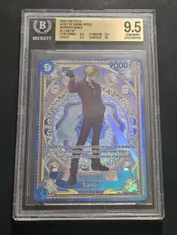 **Gem Mint One Piece Sanji A Fist of Divine Speed SP Alt Art OP06-119 BGS 9.5** - Image 1