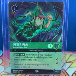 Disney Lorcana Floodborn Epic Foil Peter Pan 216/207 EN Attack Of The Vine - Image 1