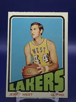 1972-73 Topps Basketball #75 Jerry West (HOF) EX/MT Los Angeles Lakers - Image 1