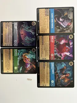Disney Lorcana Attack of the Vine EN 13 Super Rare Bundle 5 cards - Image 1