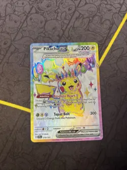 Pikachu ex 219/191 Surging Sparks English Pokemon Card - Image 1