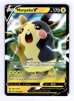 Morpeko V - SWSH056 Sword & Shield Promo Cards #SWSH56 Promo Holo NM Pokemon - Image 1