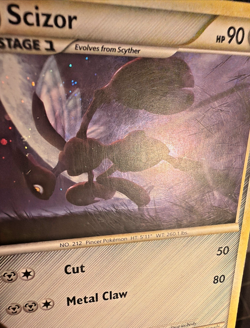 2010 Pokemon TCG Scizor Undaunted 7/90 Holo Rare Card English 2010 Heavy Play - Image 2
