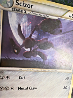2010 Pokemon TCG Scizor Undaunted 7/90 Holo Rare Card English 2010 Heavy Play - Image 4