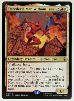Heroes Daredevil, Man Without Fear 0213 | Marvel Super Rare Near Mint - Image 1