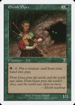 Elvish Piper 7th Edition MP MTG - Image 1