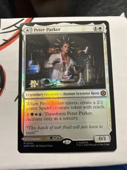 Peter Parker - Foil - Marvel's Spider-Man (SPM) MTG prerelease promo - Image 1