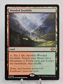 Wizards of the Coast MTG Wooded Foothills 0236 Regular Rare EN Modern Horizons 3 - Image 1