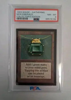 1993 MTG Collectors Edition Mox Emerald PSA 8 - Image 1