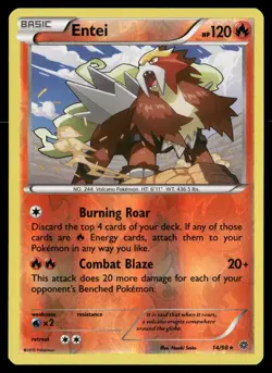 Entei 14/98 Rare Ancient Origins Pokemon Reverse Holo NM - Image 1