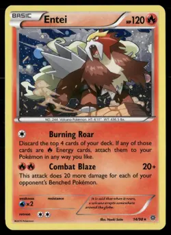 Entei (Cosmos Holo) 014/098 Promo Blister Exclusives Pokemon LP - Image 1