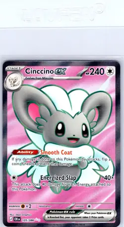 Cinccino ex 105/086 Ultra Rare Chaos Rising Pokemon Holo Near Mint - Image 1