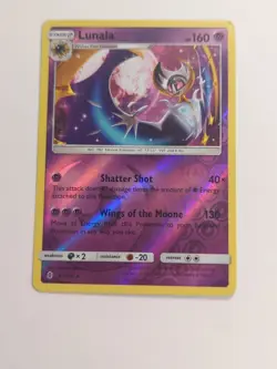 Lunala 61/145 2017 guardians rising pokemon card reverse holo rare - nm-lp - Image 1