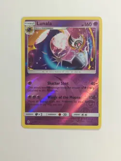 Lunala 61/145 2017 guardians rising pokemon card reverse holo rare - nm-lp - Image 2
