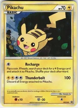Pikachu HGSS03 Promo HGSS Black Star Promos Pokemon Lightly Played - Image 1