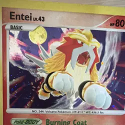 Pokemon Entei 4/132 Secret Wonders Holo LP - Image 2