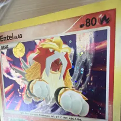 Pokemon Entei 4/132 Secret Wonders Holo LP - Image 3