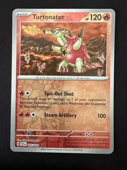 POKEMON TCG TURTONATOR 035/162 TEMPORAL FORCES REVERSE HOLO ENGLISH - Image 1