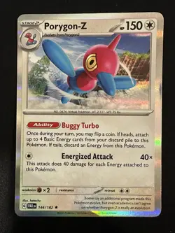 POKEMON TCG PORYGON-Z 144/182 PARADOX RIFT RARE HOLO ENGLISH - Image 1