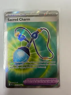 Sacred Charm 122/094 Ultra Rare Phantasmal Flames Pokemon Holo Near Mint - Image 1